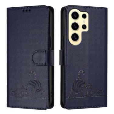 Imagem de MVVKKY Capa e bolsa transversal para Galaxy M55 5G (Azul)