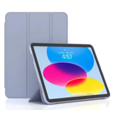 Imagem de Case Capa Compatível Para iPad 9, 8, 7 Geração 10.2" 10.5" Slim Inteligente Com Suporte Caneta Proteção Anti-Impacto Auto Sleep Tampa Magnética (Cinza Azulado)