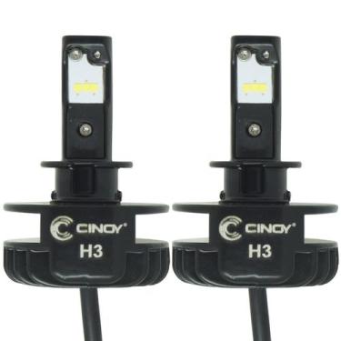 Imagem de Kit Par Lâmpada Super Ultra Led Plus Automotiva H3 12000 Lumens 6500K 