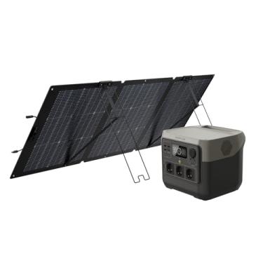 Imagem de EF ECOFLOW Gerador Solar 220V RIVER 2 Pro 768Wh com NextGen Painel Solar Portátil Bifacial 160W, X-Boost até 1600W | Estação de Energia Portátil para Emergências, Camping, RV e Uso Doméstico