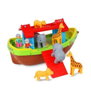 Imagem de Brinquedo Educativo Barco Arca De Noe C/Bonecos - MARAL
