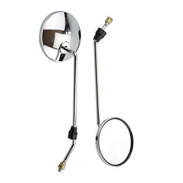 Imagem de GOOFIT Substituição do espelho retrovisor prateado redondo com rosca de 8 mm para 50cc 70cc 90cc 110cc 125cc 150cc 200cc 250cc Quad ATV Dirt Bike Go Kart Motorcycle Scooter