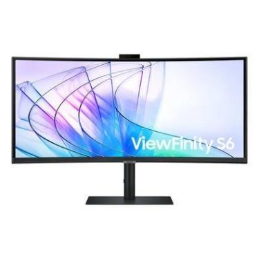 Imagem de Monitor Samsung Viewfinity S6 34 2024 Uwqhd, Tela Curva, Painel Ips, 100hz, 5ms, Hdr10, Has, HDMI, Dp, Usb-c, Lan Preto