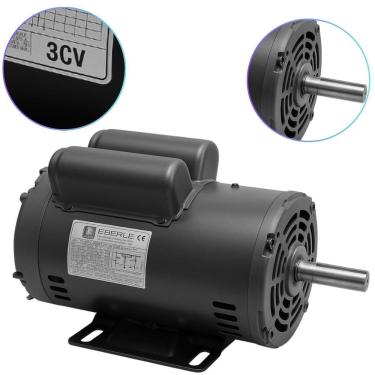 Imagem de Motor Elétrico Mono 3Cv Compressor 15 Serra Bancada 19.05Mm