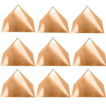 Imagem de TREE MAISON CORONATING HOMES Pirâmide oca simples de cobre puro | 5 cm | Pacote com 9 | Aumente a energia positiva para Vastu | Energia para vibrações em casa, escritório | Remédios poderosos de
