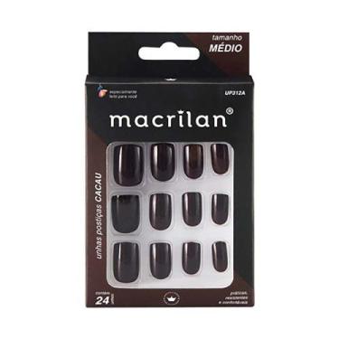 Imagem de Unhas Postiças Macrilan Tamanho Médio, Cacau - UP312A