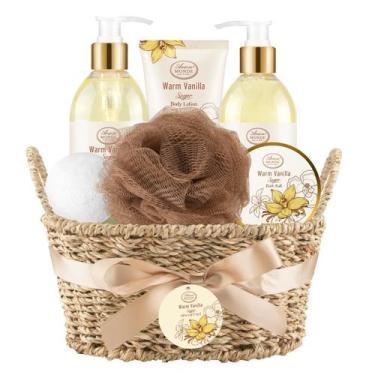 Imagem de Conjunto de presentes com cesta de spa para banho e chuveiro ArioseMon