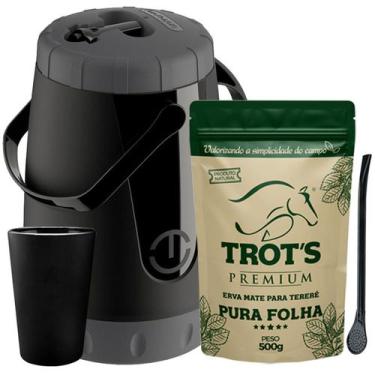 Imagem de Kit Tereré Trot'S Garrafa Cuia Bomba E Erva Pura Folha