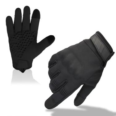 Imagem de Luvas táticas à prova d'água – Luvas de trabalho antiderrapantes com tela sensível ao toque, palma reforçada com aderência antiderrapante, isolamento térmico, para motocicleta, caça, luvas de airsoft
