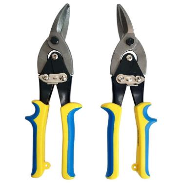 Imagem de Kit Tesoura Chapa Aviação Corte Esquerdo Direito 10 Pol.