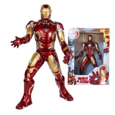 Imagem de Brinquedo Infantil Boneco Homem de Ferro 45cm Universe 10 Frases Mimo 