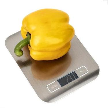 Imagem de Balança Digital de Cozinha Inox Alta Precisão Até 5kg Para Dieta e Rec
