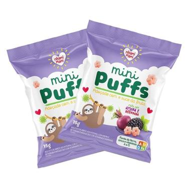 Imagem de Kit 2X: Snack Infantil Mini Puffs Amora E Beterraba Nhami