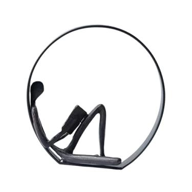 Imagem de Generic Estatueta de leitura, estátua de leitor, artesanato, escultura decorativa, enfeite de mesa para entrada de escritório, prateleira, peça central de