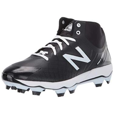 Imagem de New Balance Tênis de beisebol masculino 4040 V5 TPU moldado cano médio, Preto/branco, 16