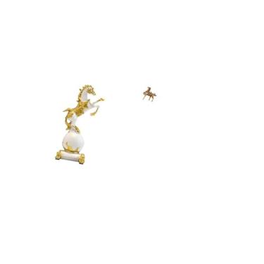 Imagem de Fenteer Coleção de Esculturas de Estatuetas de Cavalo Modernas para Centro de Mesa de Quarto, Sala de Estar, Artesanato Vintage, Ornamento de Presente para Pr