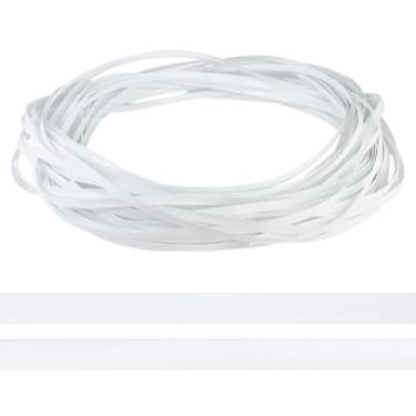 Imagem de MAYJOYDIY Material de reparo de vime branco de 70 metros de 1/10.2 cm material de tecelagem de vime plano suprimentos kit de tecelagem de cesta de substituição para cadeira de pátio, sofá, móveis faça