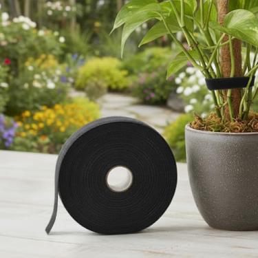 Imagem de Fita de amarração verde para plantas — Rolo reutilizável de fita para plantas de jardim, laços multifuncionais para plantas (33/82 pés × 0,99 cm de largura, 1 rolo)