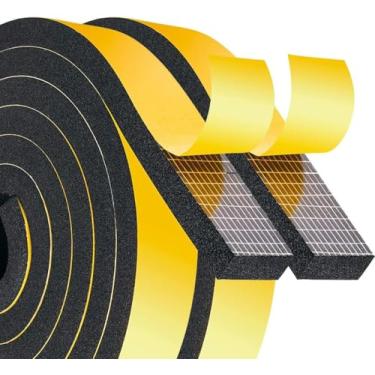 Imagem de Fita de vedação de espuma autoadesiva forte, fita de vedação de espuma para portas e janelas, tiras de isolamento à prova de intempéries à prova de som, tira de vedação AC, anticolisão, antiinsetos (3