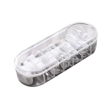 Imagem de Caixa de Gerenciamento de Cabos de Plástico Organizador de Armazenamento de Cabos Pp Transparente Com Vários Compartimentos Caixa Organizadora de Cabos para Desktop