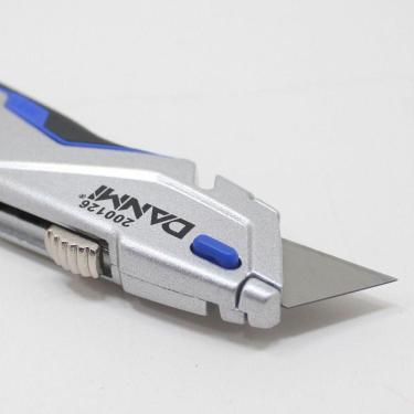 Imagem de Estilete Canivete Faca Metal Emborrachado Trapezoidal 19mm