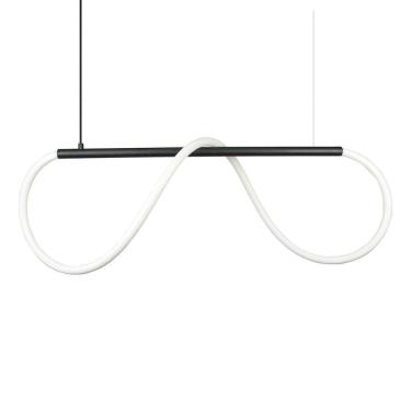 Imagem de Lustre Design Moderno Rope 38w - Silicon Led 6000k - Preto
