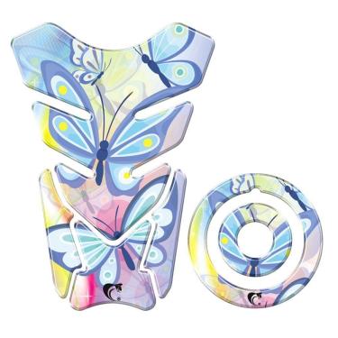 Imagem de Adesivo Protetor Tanque E Bocal Moto Yamaha Borboleta Azul