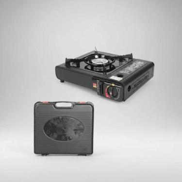 Imagem de Fogão Fogareiro Portátil A Gás Inox Resistente Butano Acampamento Pesc