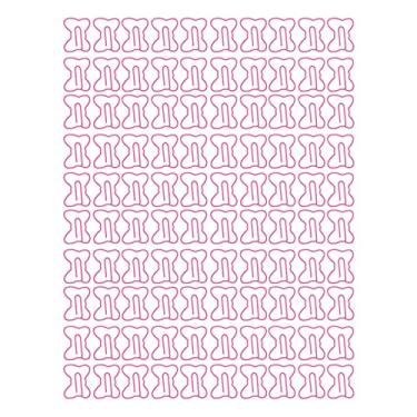 Imagem de Mini clipes de papel fofos, 100 peças, leve, portátil, organizador de arquivo de documentos de escritório para escola, escritório, casa, clipes de marcadores de metal (Formato ósseo)