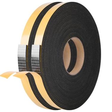 Imagem de Fita Weatherstrip Kikerike 1,9 cm x 0,3 cm x 15 m de espuma 2 rolos