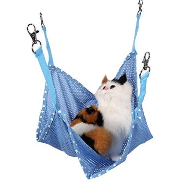 Imagem de Acouto Rede Fofa de Gaiola para Animais de Estimação Pequenos - Cama Macia Suspensa para Gatinhos, Cachorrinhos, Furões, Coelhos e Animais Pequenos - Local Respirável, Leve e de Descanso Fácil de (S)