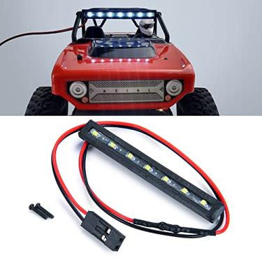 Imagem de 1/24th Scale RC Car Light Bar 7 LEDs White Color Roof Lamp for Axial SCX24 Deadbolt AXI90081 RC Crawler Car Upgrades