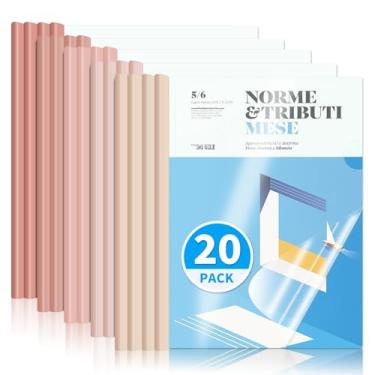 Imagem de WORPSON Pacote com 20, capas de relatório transparentes com barra deslizante, capacidade para 50 folhas – Pastas de apresentação para letras e folhas A4, fichários de currículo e documentos para