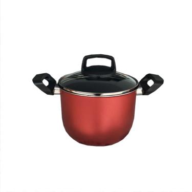 Imagem de Caldeirão Antiaderente Starflon Com Tampa De Vidro Cereja 3 Litros