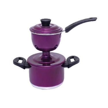 Imagem de Panela Cuzcuzeira Economica 800ml Aluminio Grosso Lilás