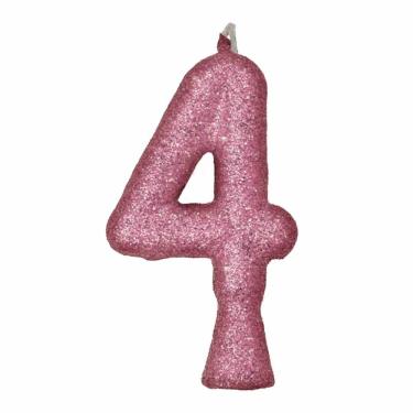 Imagem de Vela De Aniversário Puro Glitter Rosa Modelo 4