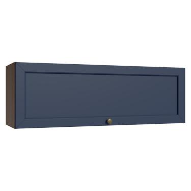 Imagem de Armário Aéreo 100 Cm 1 Porta Basculante Rustic/azul Vik Madesa Rustic/azul