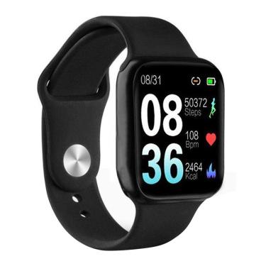 Imagem de Relógio Smartwatch Monitor Cardíaco Pressão Arterial Preto
