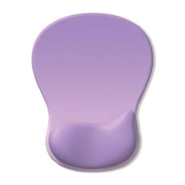 Imagem de Mouse pad com descanso de pulso em gel, superfície de suporte de pulso lisa e base de poliuretano antiderrapante