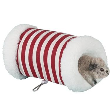 Imagem de Brinquedos de túnel de porquinho-da-índia, esconderijo quente de animais pequenos, túneis e tubos de porquinho-da-índia de comprimento ajustável que podem ser pendurados em paredes de gaiola, rede