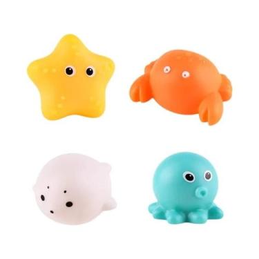 Imagem de Brinquedo De Banho LED Para Bebês Animais Fofos Flutuantes De Borracha