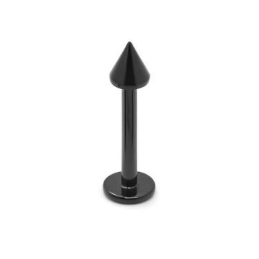 Imagem de Piercing Labret Aço Cirúrgico Preto PVD Spike - M2 Piercing, 10mm