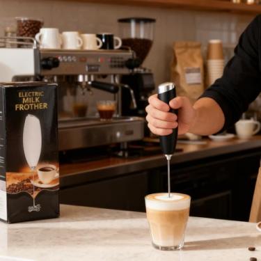 Imagem de Espumador de leite portátil, espumador de café portátil, presente ideal para misturador de bebidas de aço inoxidável, máquina de espuma para lates, cappuccino, frappe, matcha, chocolate quente