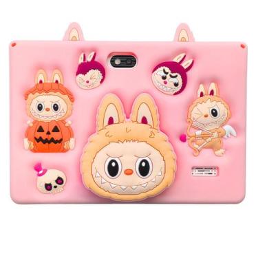 Imagem de Tablet Infantil 7 Pol 64GB 4GB RAM Wifi Capa Labubu Rosa - Deasytech