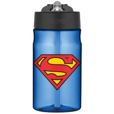 Imagem de Thermos Garrafa de hidratação Tritan de 350 ml, Superman Man of Steel