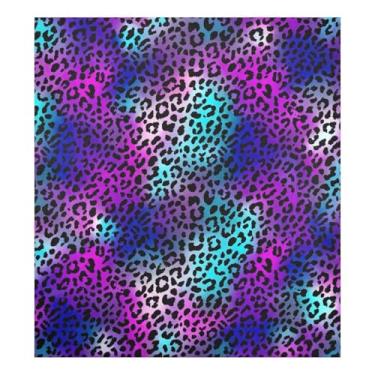 Imagem de Capa de ímã de geladeira leopardo azul roxo para decoração de eletrodomésticos de cozinha 58 cm L x 66 cm A
