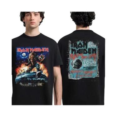 Imagem de Camiseta Unissex Iron Maiden 2026 Run for Your Lives World Tour De Man