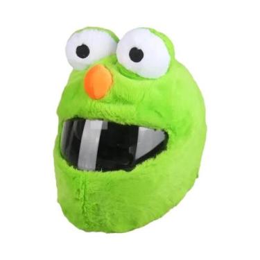 Imagem de Capa De Capacete De Motocicleta De Pelúcia Em Estilo Cartoon Com Orelh