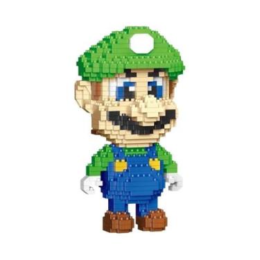 Imagem de Blocos De Montar De Anime Mario Luigi Yoshi, Brinquedo De Modelo Monta