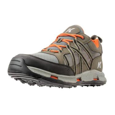 Imagem de Korkers All Axis Tênis masculino verde com sola intercambiável, Verde/laranja, 46